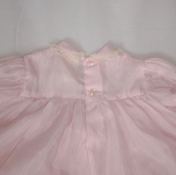 Vintage Aldenette Baby Dress Pink Layered Size 9MO - Picture 10 of 13